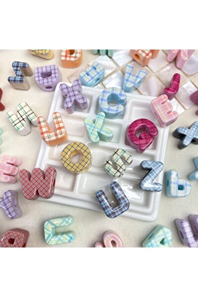 Choice 30 قطعة من خرز حروف الأبجدية أكريليك ذات الفتحات الكبيرة، مقاس 20 مم، ...