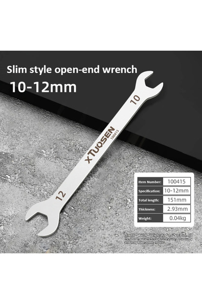 Choice 10-12mm Ultra-thin Double Open End Wrench Dual Purpose Spanner for Bic...