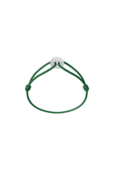 Wecord London Mini Silver Soho Pavé Cord Bracelet