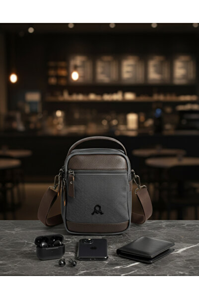 KASVA DERİ 3 Bölmeli Fermuarlı Ayarlanabilir 1.Kalite Çapraz Askılı Su Geçirm...