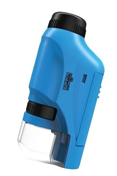 Choice مجهر بلو مايكروس 60-120x محمول باليد، يعمل بالبطارية، مزود بإضاءة LED،...