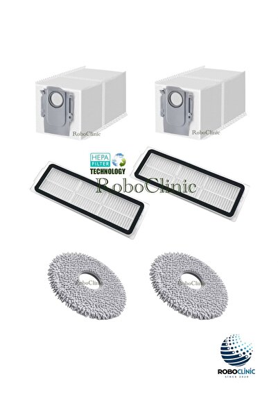 Roboclinic كيس غبار بديل متوافق مع مكنسة روبوروك كي ريفو سي برو الروبوتية، فل...