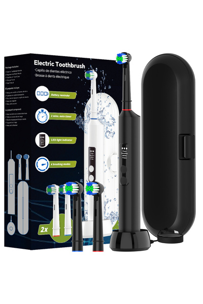Choice Black Smart Wireless Charging Electric Toothbrush, 4 Modes Rechargeabl...