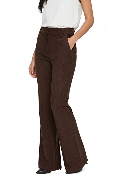LACENOA Fitilli Kadife Pantolon Kahve