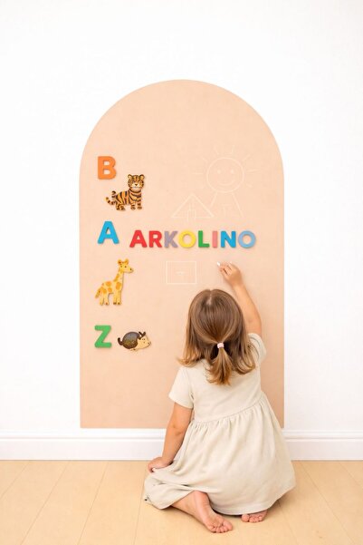 Arkolino Tabla Magnetica Adeziva de Perete pentru Copii 60x100 cm – Scris, De...