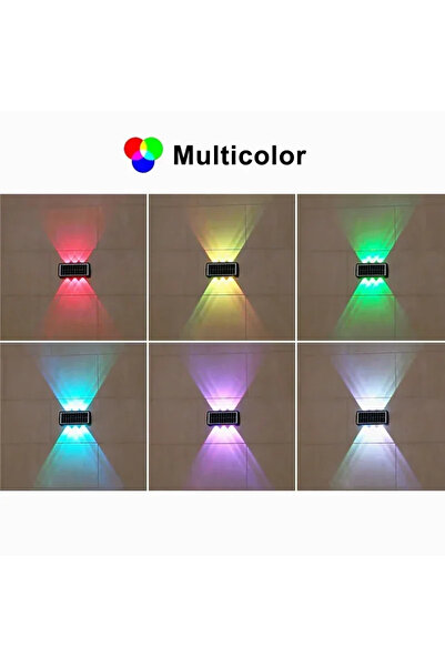 Choice1 4LED Multicolor Solar Lights for Outside Solar Fence Lights Outdoor W...