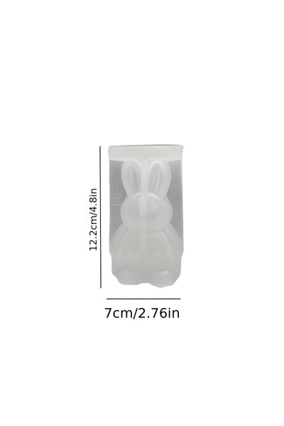 Choice Large Rabbit resin silicone mold Easter eggshell rabbit gypsum decorat...