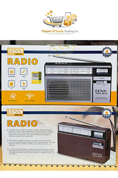 Generic مكبر صوت لاسلكي قابل لإعادة الشحن من دينكس بتقنية بلوتوث، مزود براديو...