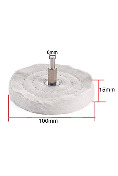 Choice قطعة واحدة 100 مم، وسادة عجلة تلميع قماشية 50/65/75/100 مم مع قضيب توص...