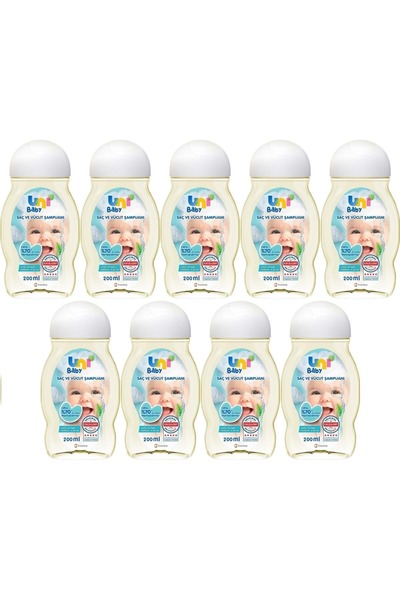 Uni Baby Baby Hair and Body Shampoo 200ml Classic (Set of 9)