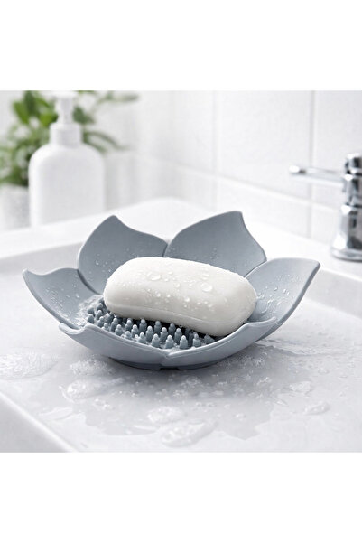 ÖRNEK MAĞAZA Lotus Şekilli Şık Katı Sabun Ve Süngerlik