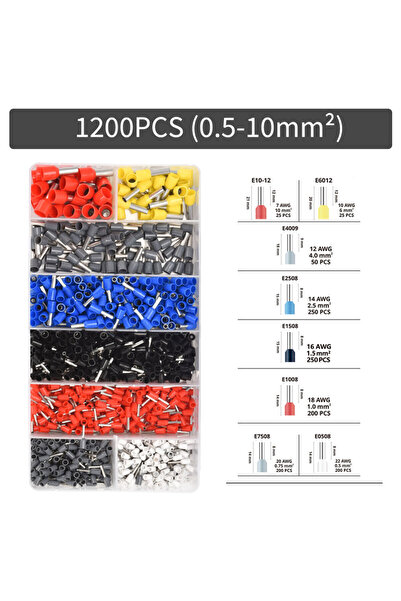 Choice 1200 قطعة، 300-2000 قطعة، موصلات أسلاك متينة معزولة، أطراف توصيل قابلة...