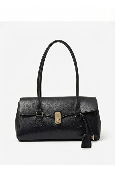 Heybe shop Kadın Altın Toka Detaylı El ve Omuz Çantası