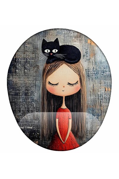Hype Store Girl and cat wrist supported mouse pad