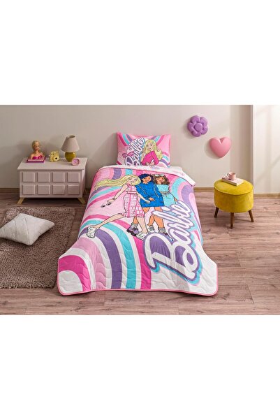 Hype Store Barbie Imagine Standart Pamuk-Polyester Nevresim Takımı, Pembe, Te...