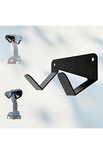 Choice رف معدني أسود مثبت على الحائط لأدوات كهربائية، منظم تخزين جداري للمثقا...