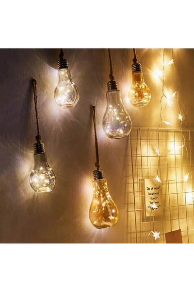 Hype Store Sarkıt Lamba, Ampul, LED Işık Zinciri, Pilli, Tekstil Kablo, Asma ...