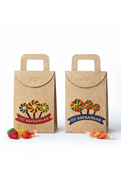 repro design 10 x 15 cm İyi Bayramlar Baskılı Boş Mendil, Şeker, Harçlık, Hed...