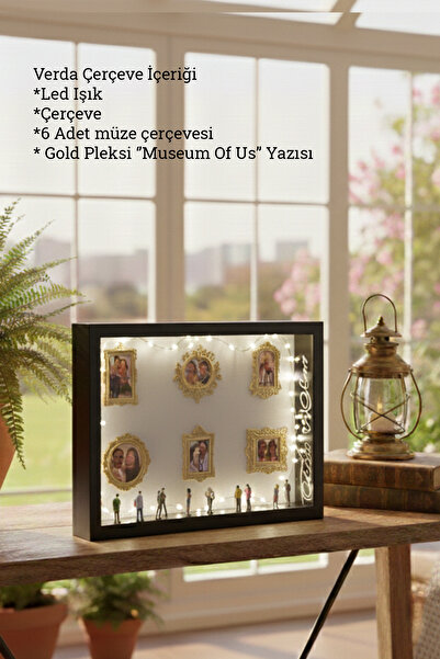 Verda Çerçeve Ledli Yeni Trend 25x35 Cm Siyah Derin Aşkımızın Müzesi Çerçeves...