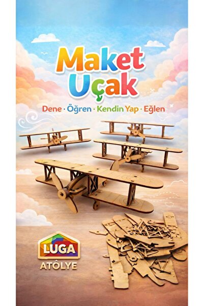 LUGA ATÖLYE Maket Uçak | Hobi Kendin Yap Seti | Çocuk Ve Yetişkin | Eğitim Ve...