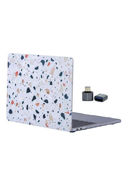 Hype Store Macbook Air M1 Kılıf 13 inç Uyumlu Sert Kapak Koruyucu Mermer Dese...