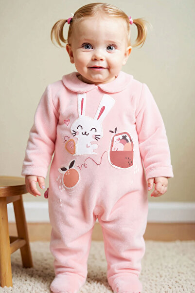 Boboli Baby Girl Rabbit Print Jumpsuit
