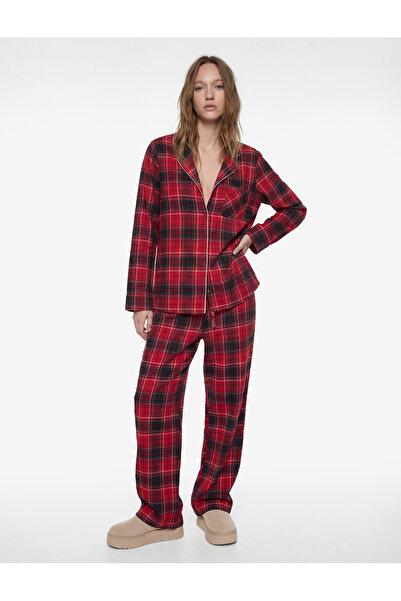 Koton Cotton Pocket Plaid Pajama Bottoms