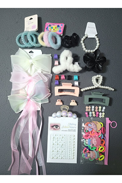 MY VİNTAGE Colorful 15 Types 87 Pieces Mixed Color Women's Buckle Set with Wi...