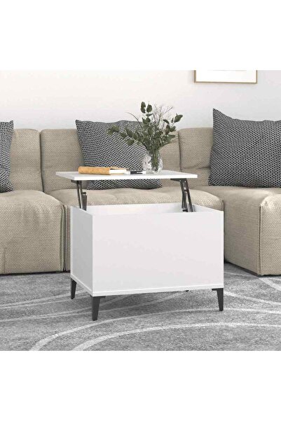 Concept Τραπεζάκι σαλονιού, λευκό, 60x44,5x45 εκ., επεξεργασμένο ξύλο