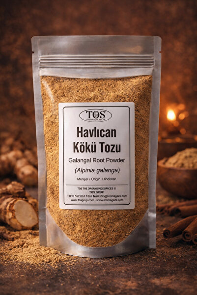 TOS The Organic Spices Havlıcan Kökü Tozu 50 gr (1. KALİTE) Alpinia Galanga /...