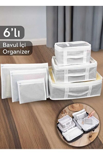AYHOME 6 Parça Valiz Düzenleyici Çekmece İçi Dolap Düzenleyici Organizer