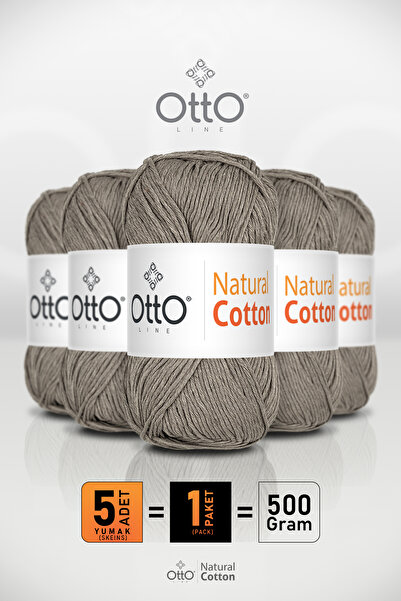 Otto Bumbac Natural - Mink - Pachet de 5 - 2mm/100gr/200m - Fir de bumbac pen...