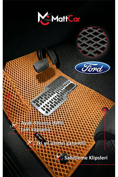MATTCAR Ford Fiesta 2009 - 2012 Akıllı Oto Paspas Takımı Eva Mat FÜME