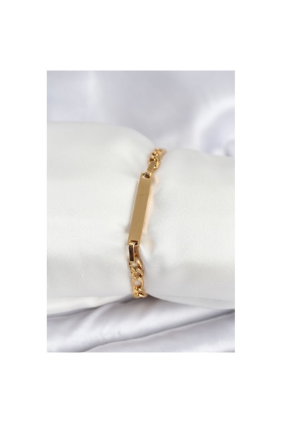 Skygo سوار نسائي من الفولاذ 316L بلون ذهبي مناسب للكتابة - TJ-BB7916