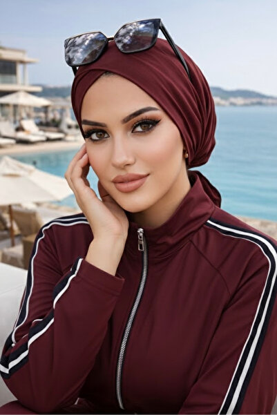 Aişe tesettür بركة كروس كارينت براون الحمراء - دينيز بونيس