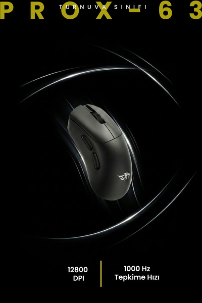 gameagle Prox-63 Kablosuz + Bluetooth + 2.4G + Kablolu Ultra Hafif 63gr 12800DPI Oyuncu Mouse