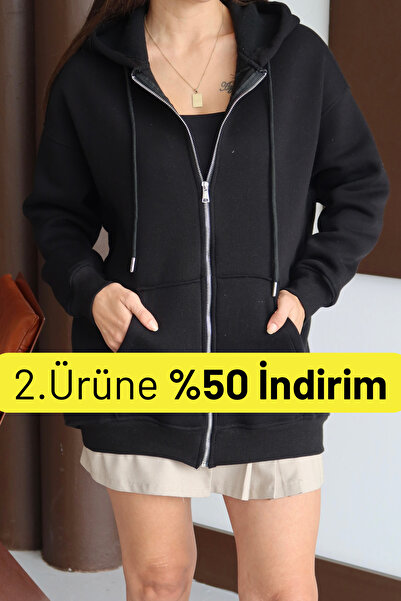 Balenbi سترة نسائية من الصوف بثلاث خيوط Ka بغطاء رأس 5cm Ov قصة فضفاضة weat H...