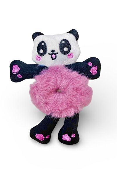 SHEKER HOME Peluş Siyah Kalpli Kedi Toka Topuz Tokası Simit Toka - 1 Adet