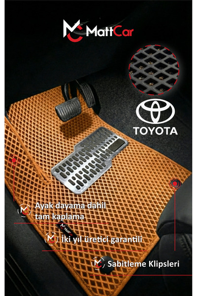 MATTCAR Toyota Corolla 2007 - 2012 Akıllı Oto Paspas Takımı Eva Mat FÜME