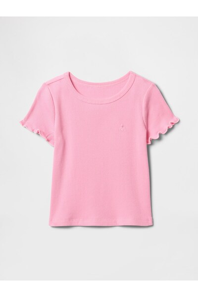 GAP Kız Bebek Pembe Mix & Match Fitilli T-Shirt