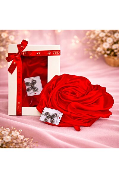 velve Pachet Silky pentru femei, cu esarfa eleganta si brosa, in cutie elegan...