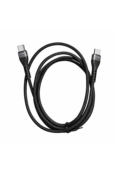 CHAPPELINE كابل USB-C إلى USB-C، 60 واط، 1200 مم، شحن سريع، أسود، معدن وسيليك...