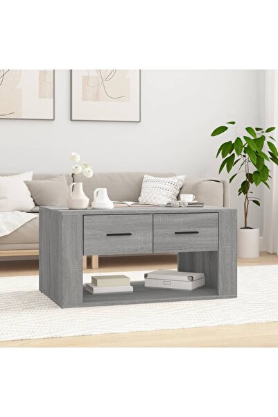Concept Masă de cafea, gri Sonoma, 80x50x40 cm, lemn prelucrat