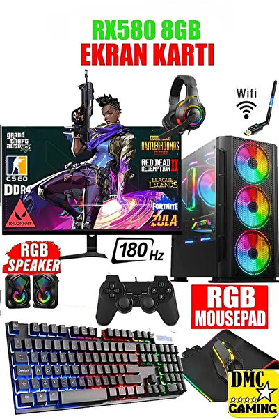 Dmc 49x Windows 11 RYZEN 5 5500,32GB RAM,500GB HDD,256GB SSD,RX580,24''180hz ...