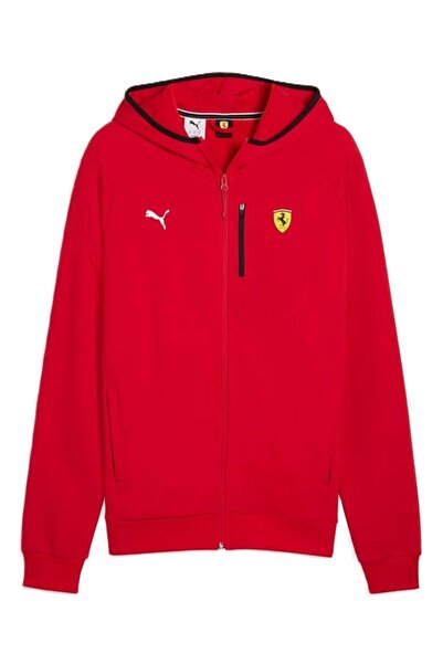 Puma Ferrari HDD PM1 Sweat Jacket 634243 Erkek Eşofman Üstü KIRMIZI
