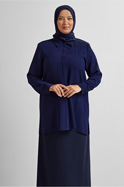 Alvina Pul Sequence Embroidered Plus Size Tunic 20709