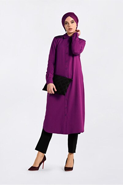 Alvina تونيك طويل بأكتاف مطرزة 4383