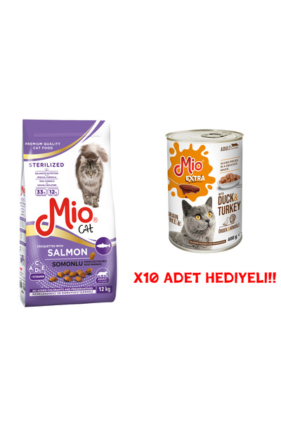 MİO Mio Somonlu Kısırlaştırılmış Kedi Maması 12 Kg