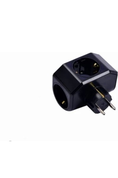 VİKO Siyah plus Yonca Üçlü Topraklı Fiş Priz