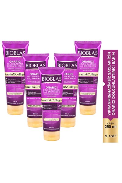 Bioblas Saç Dökülmesine Karşı Bakım Kremi 250ml Collagen&keratin 5'li